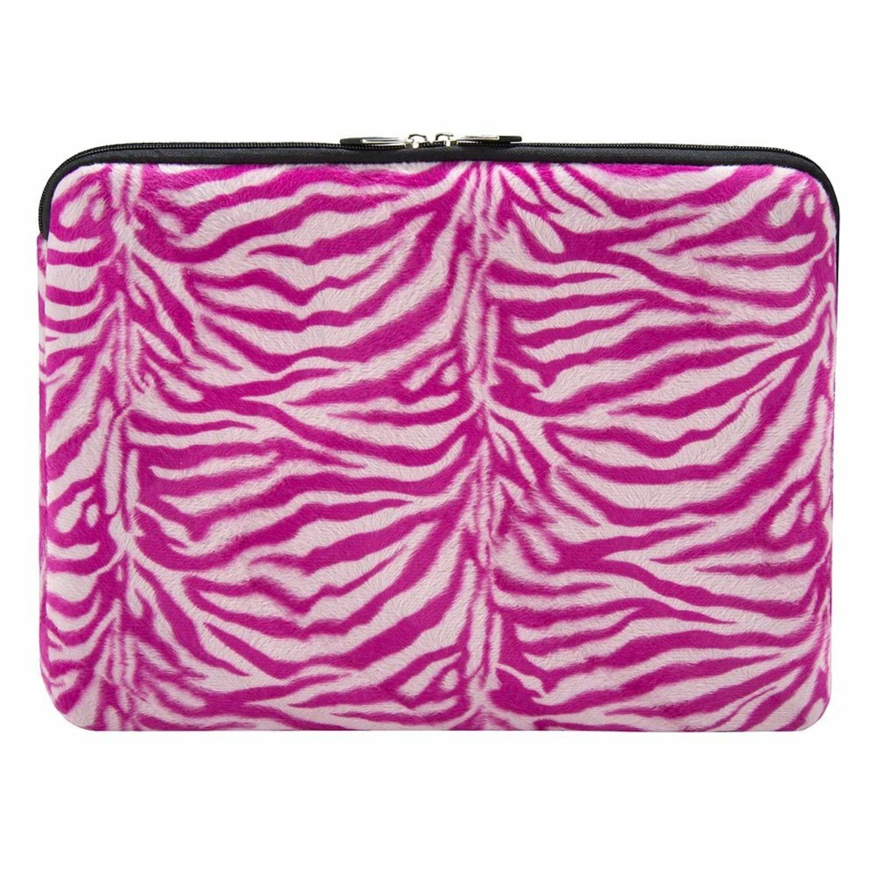 Angle. Kitcheniva - Printed Laptop Sleeve Case Zip Bag For 16" Laptop - Pink.