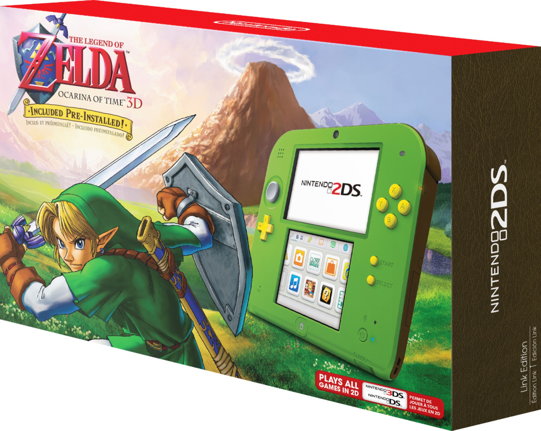 Best Buy Nintendo 2ds With The Legend Of Zelda Ocarina Of Time 3d Noa 3d