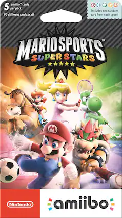 Front. Nintendo - amiibo™ Cards (Mario Sports™ Superstars) 5-Pack.