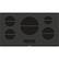Front. Bosch - 500 Series 36" Built-In Electric Induction Cooktop with 5 elements - Black.