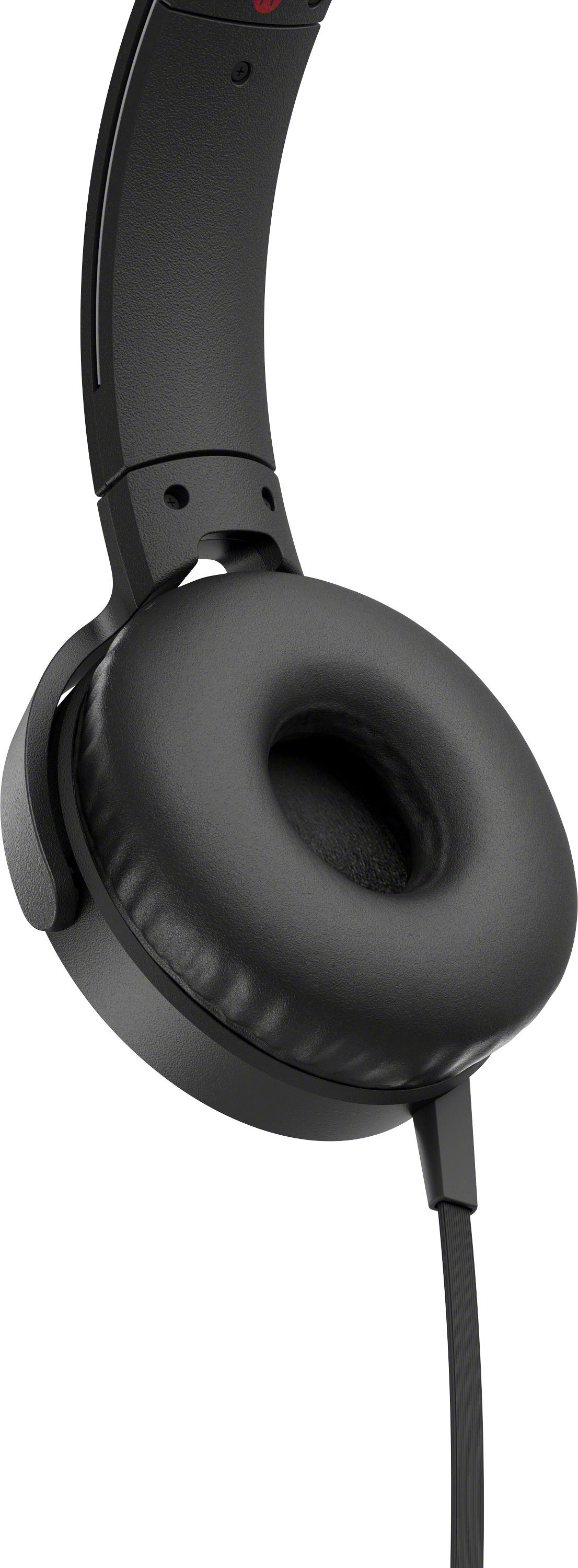 オーディオ機器 ヘッドフォン Best Buy: Sony XB550AP Extra Bass Wired On-Ear Headphones Black 