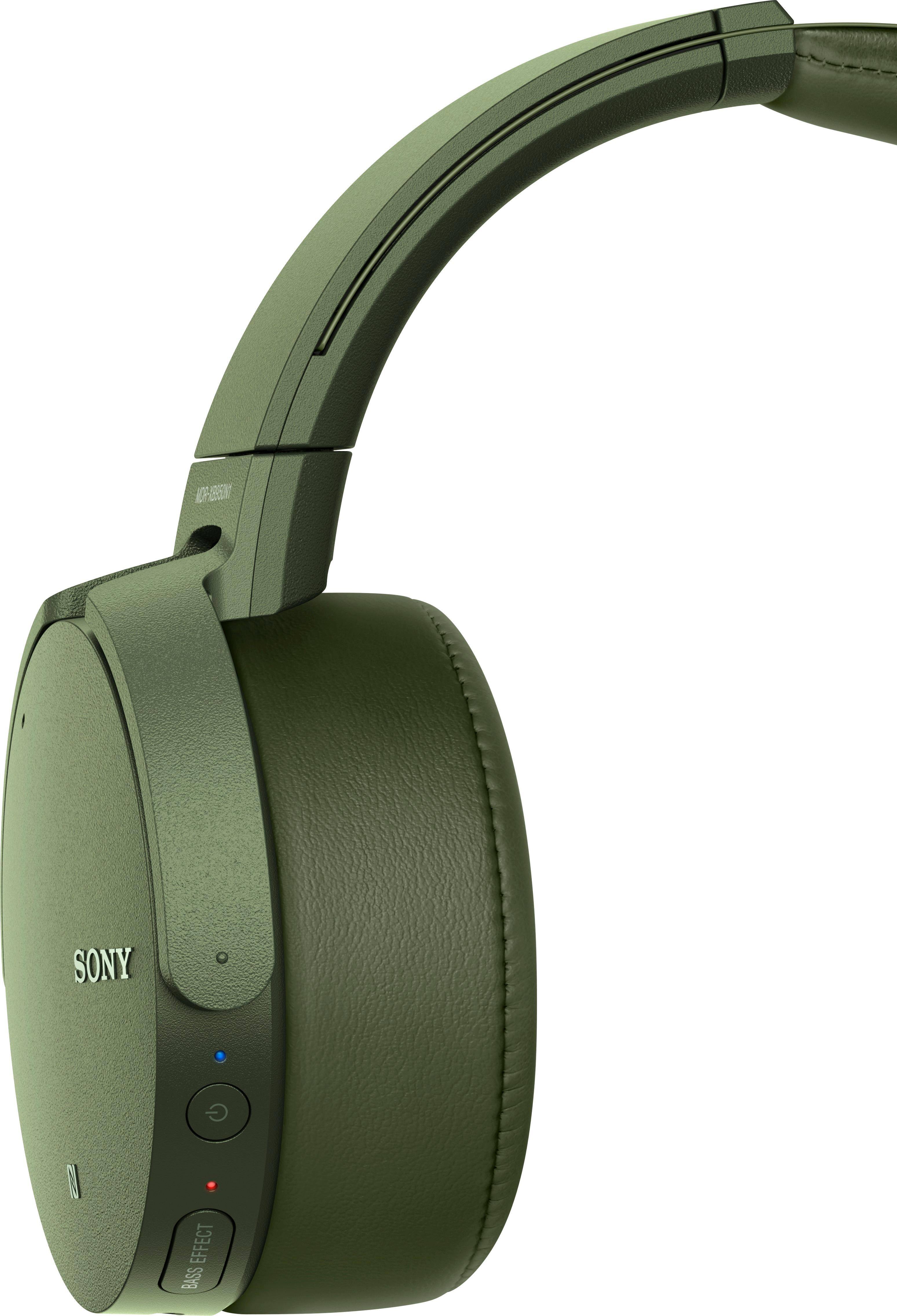 Best Buy Sony XB N Extra Bass Wireless Noise Cancelling Over The Ear Headphones Green