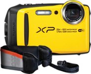 Front. Fujifilm - FinePix XP120 16.4-Megapixel Waterproof Digital Camera - Yellow.