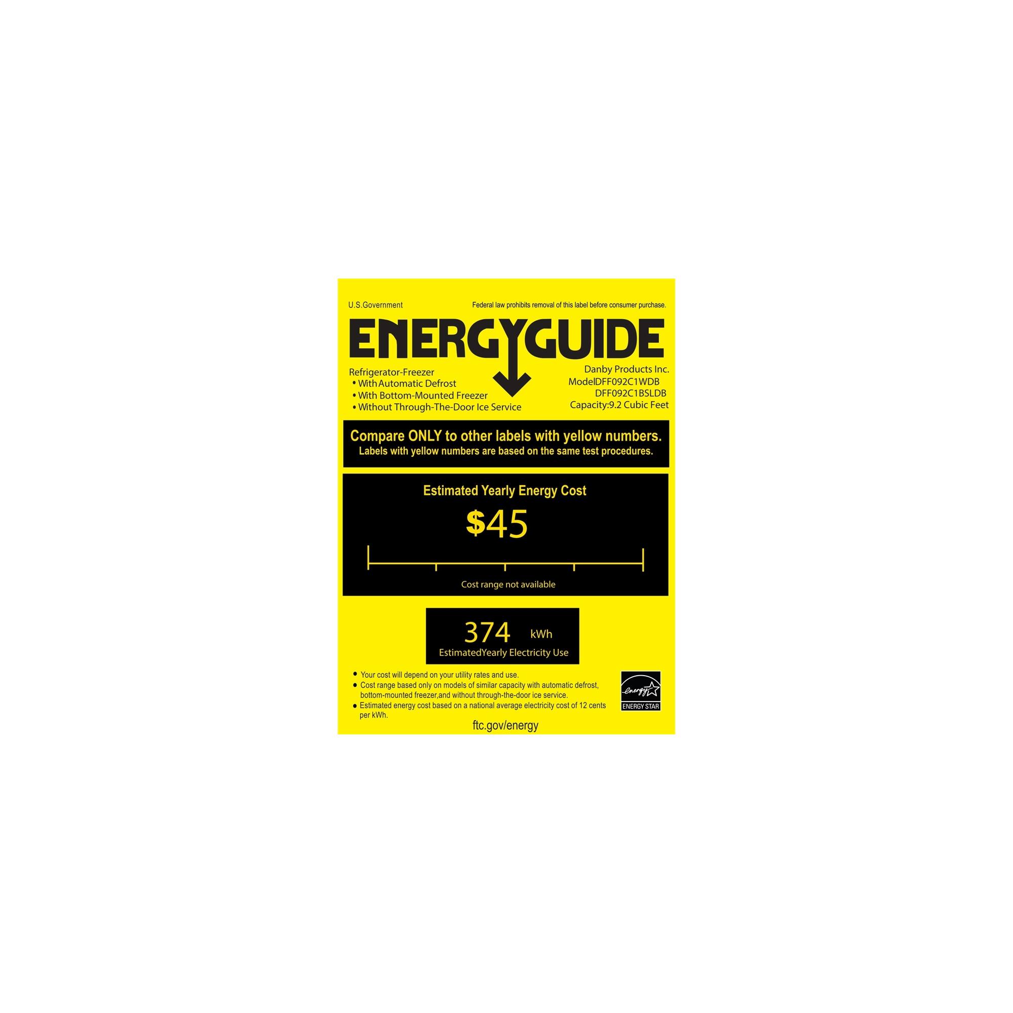 Danby 9.2 Cu. Ft. BottomFreezer Refrigerator Black/stainless steel