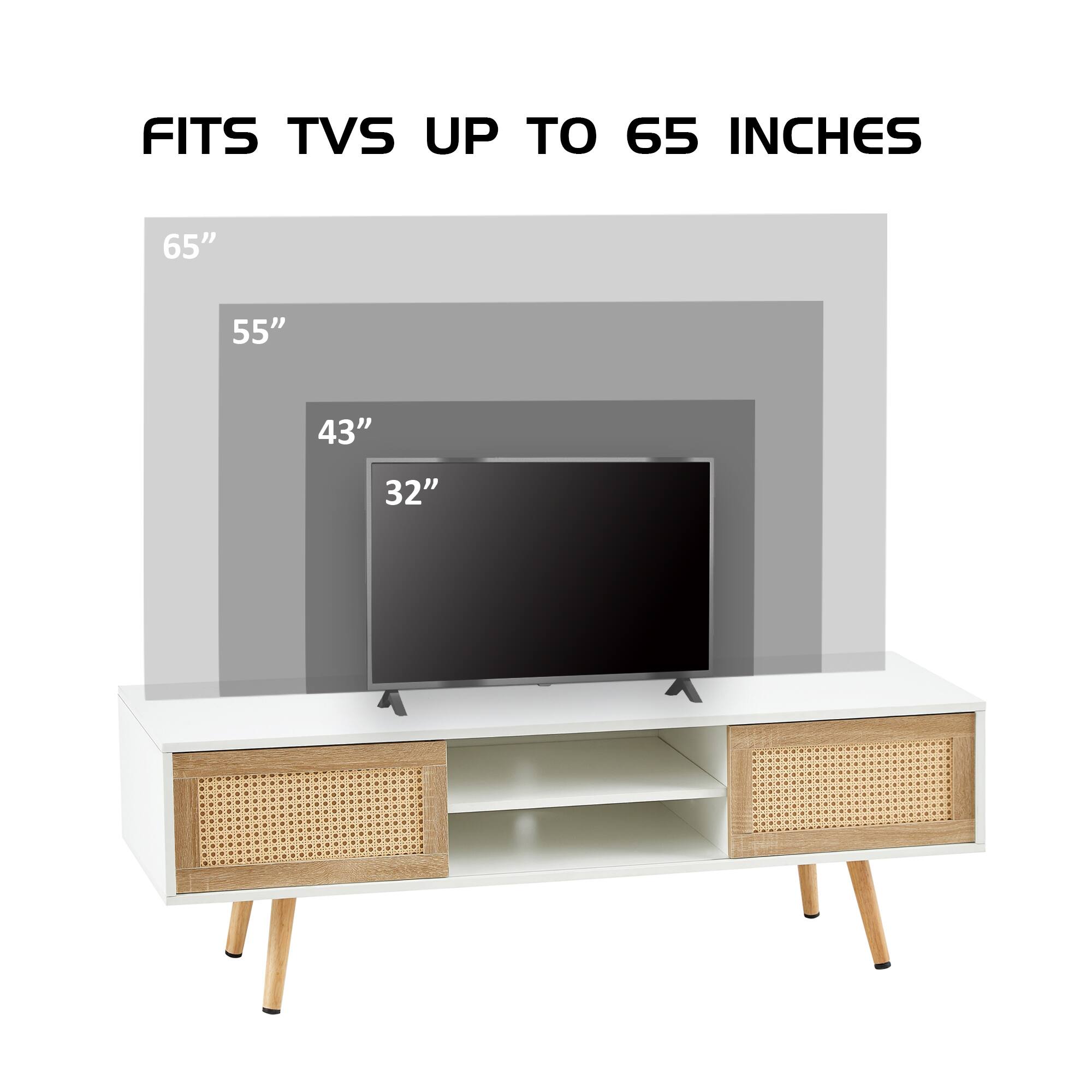 FITS TVS UP TO 65 INCHES

65"  
55"  
43"  
32"