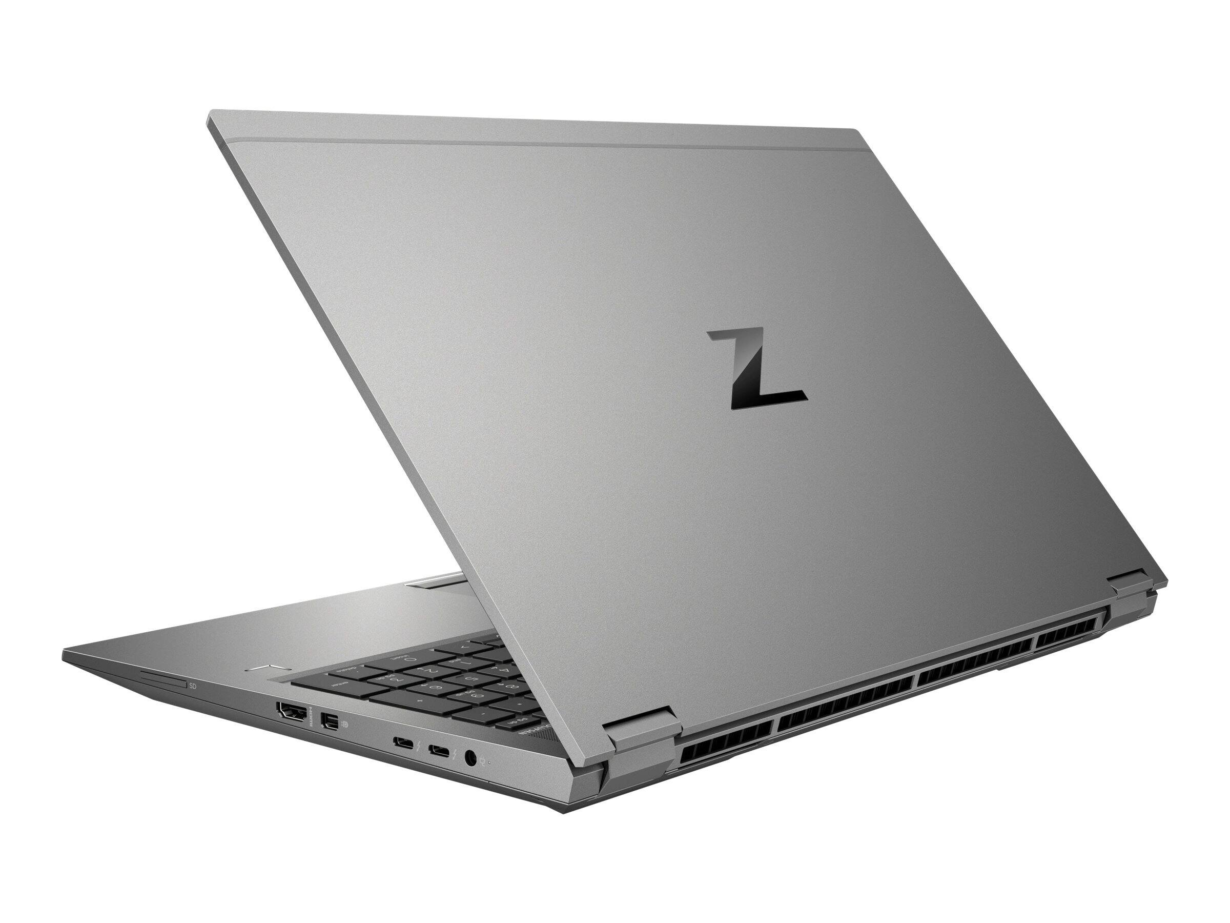 Alt View 3. HP - ZBook Fury 15 G7 15.6" UHD IPS Intel i7-10850H 48GB 512GB SSD NVIDIA Quadro T2000 Max-Q Design Windows 11 Pro Laptop - Gray.