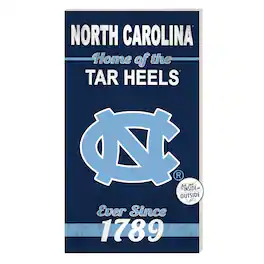 Jardine - North Carolina Tar Heels 11'' x 20'' Home Of The Sign - Light Blue