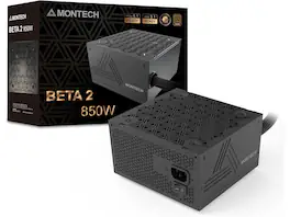 Montech - BETA 2 850W PSU, ATX 3.1/PCIe 5.1, 80+ Bronze, DC-to-DC, Japanese Caps, Full Protection (BETA2850W)