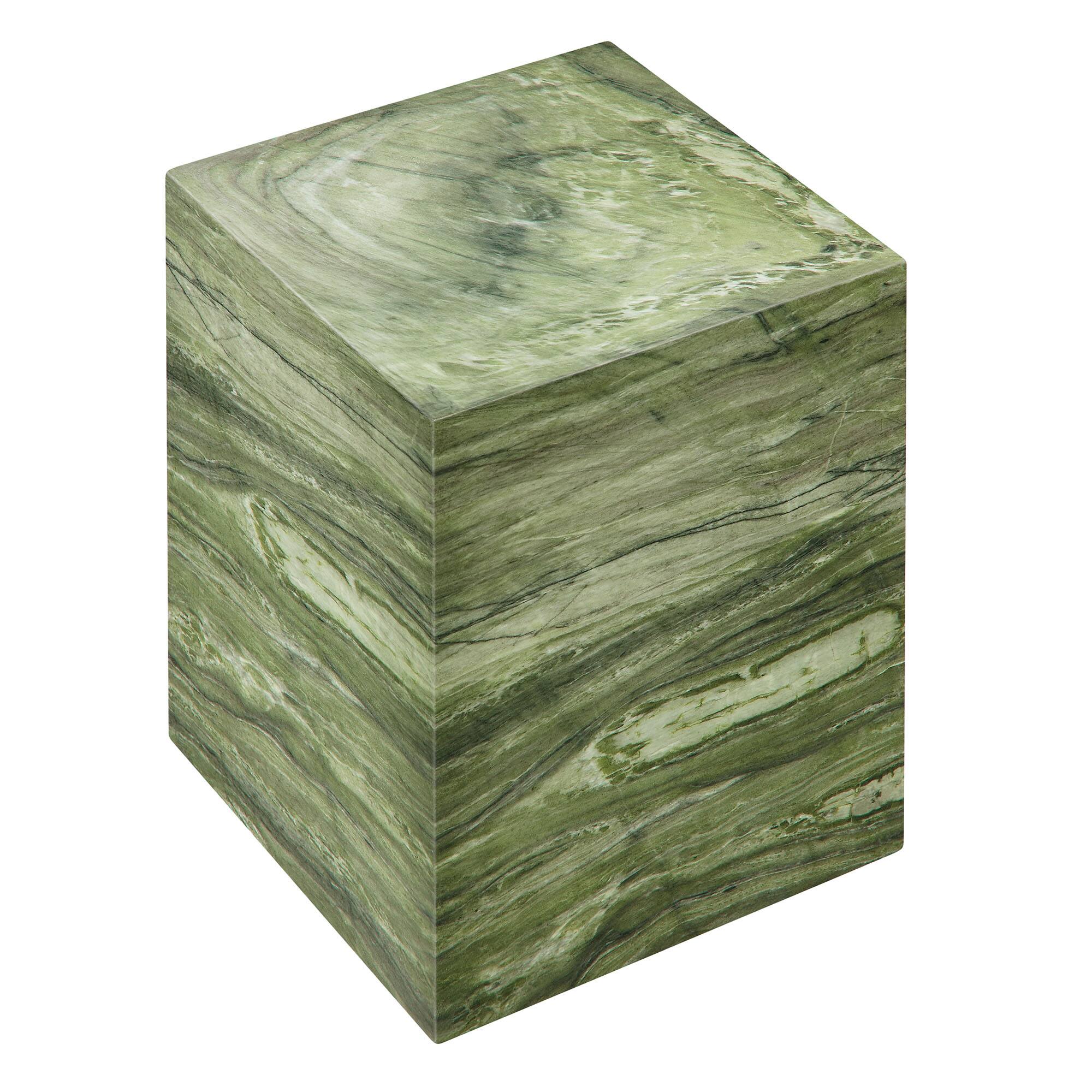 Alt View 5. Modway - Jordana Square Plinth Indoor - Outdoor Patio Concrete Side Table by Modway - Green Marble.