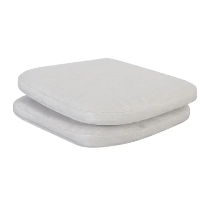 Front. Nuu Garden - Outdoor 2-Pack 15" x 16" x 1.2" Chair Seat Cushions with Straps - Gray.