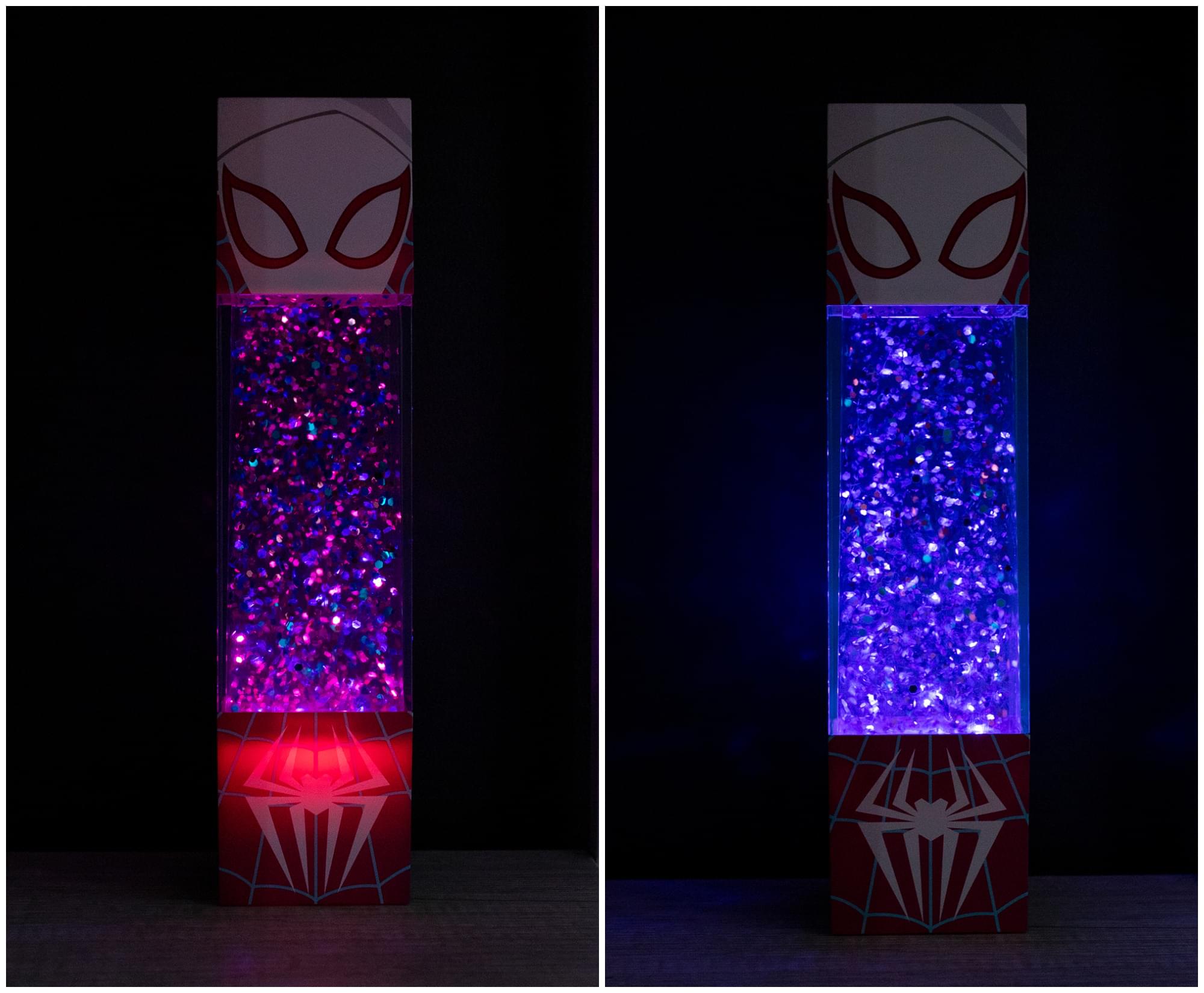 Alt View 3. Ukonic - Marvel Spider-Gwen USB Powered Glitter Motion Light | 12 Inches Tall - Purple.