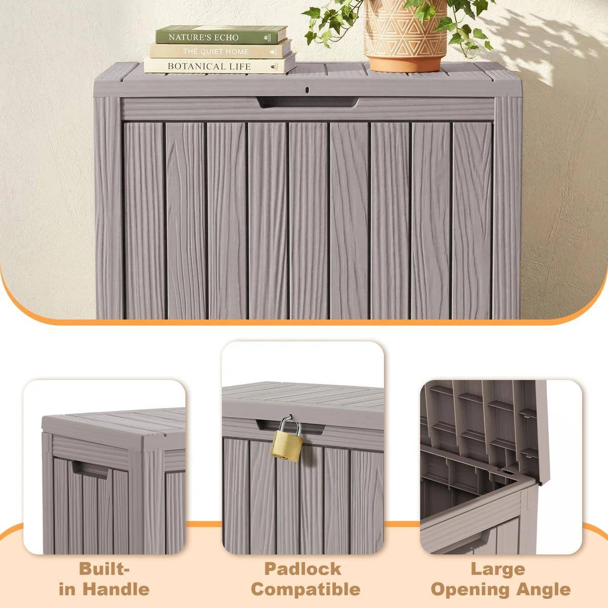 NATURE'S ECHO  
THE QUIET HOME  
BOTANICAL LIFE  

Built-in Handle  
Padlock Compatible  
Large Opening Angle
