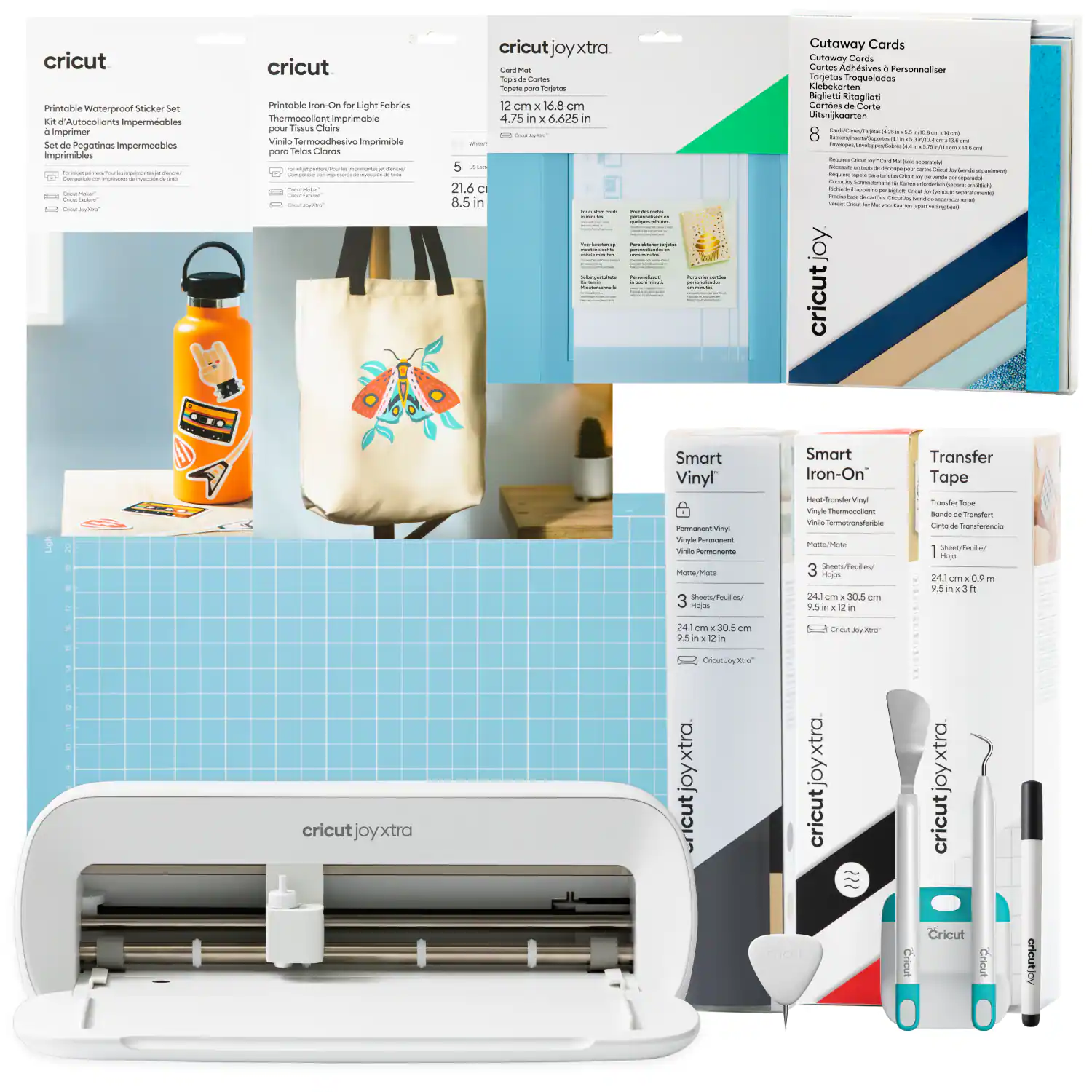Cricut - Joy Xtra Smart Cutting Machine + Starter Kit - White