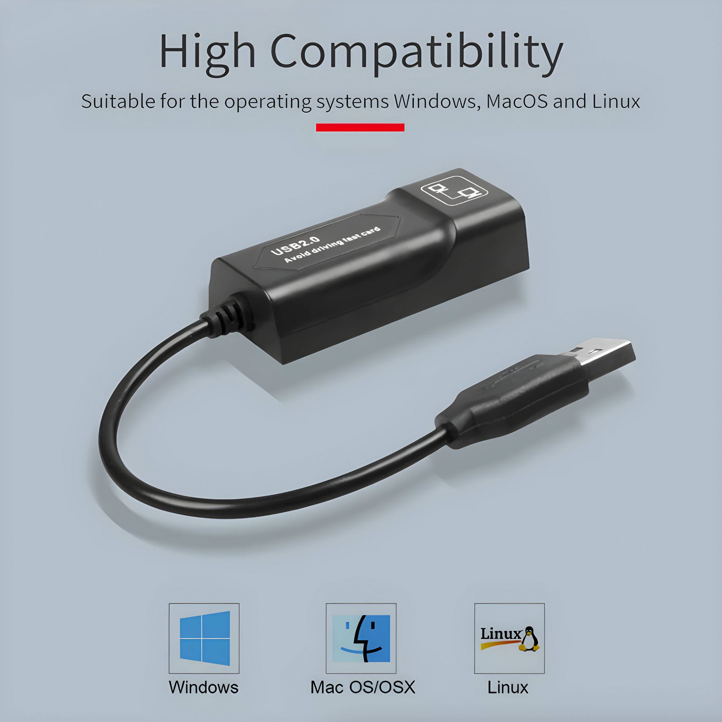 High Compatibility  
Suitable for the operating systems Windows, MacOS and Linux  

USB2.0  
Avoid driving test  

Windows  
Mac OS/OSX  
Linux