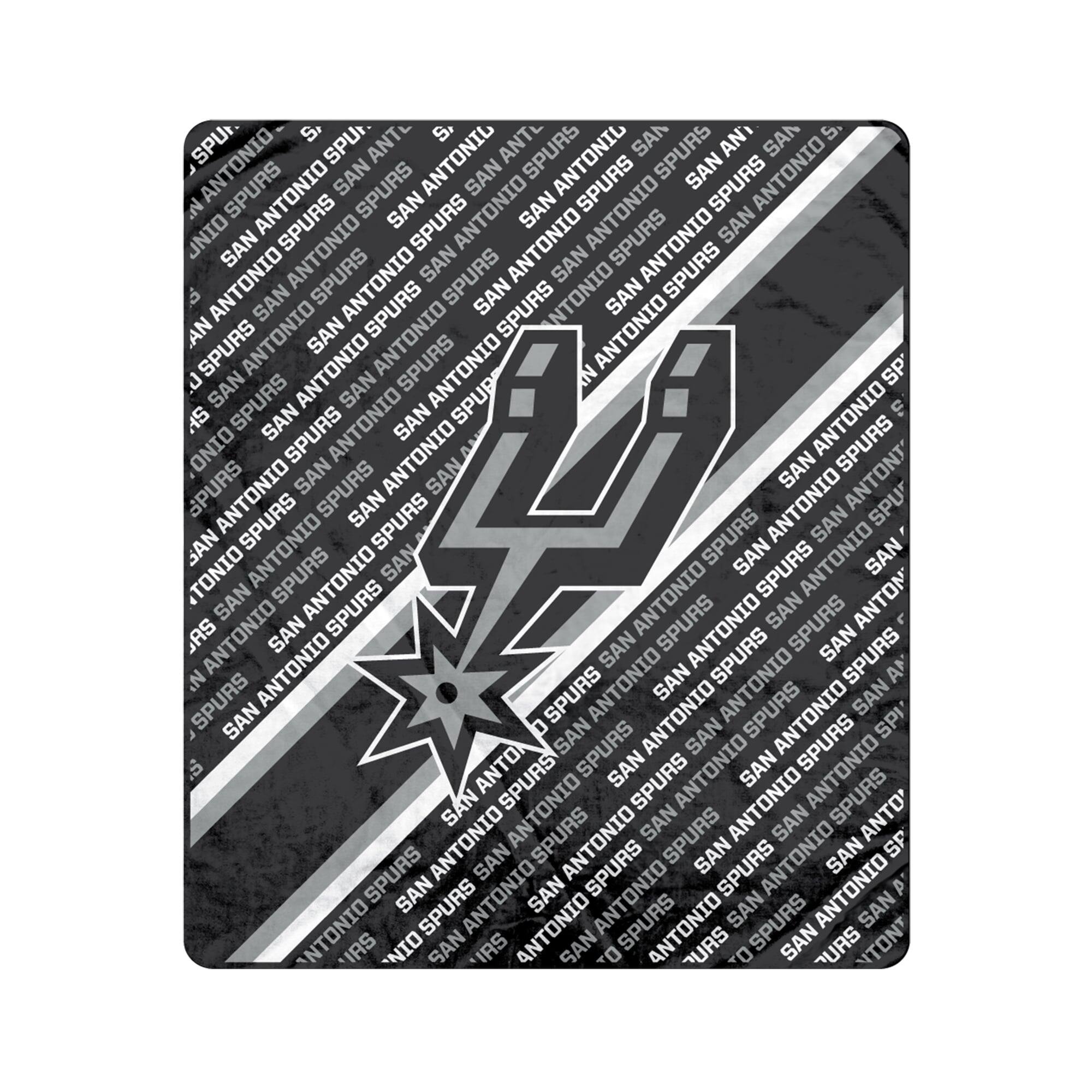 Pegasus - San Antonio Spurs 60" x 70" Diagonal Lined Wordmark Ultra Soft Blanket - Multicolor
