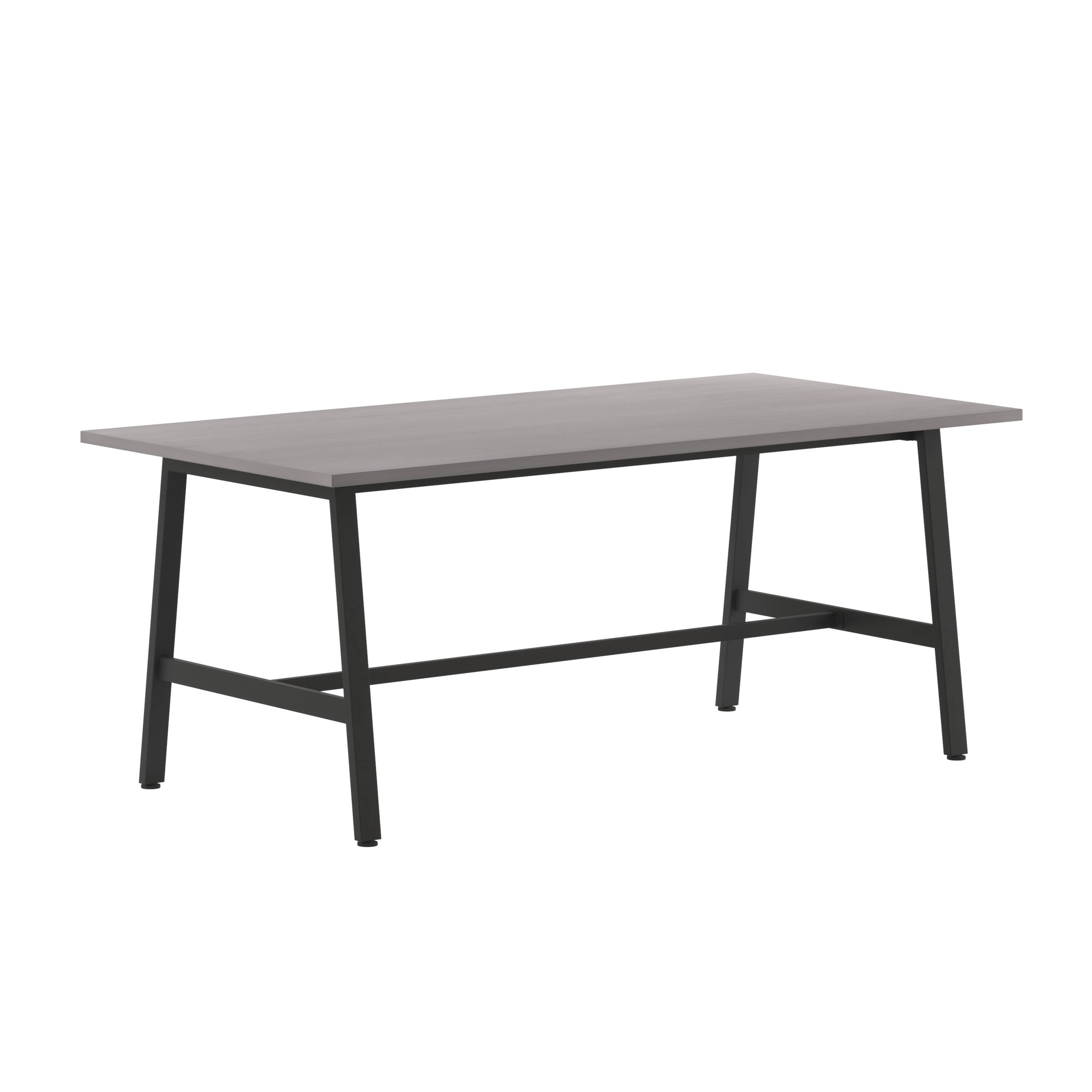 Front. Flash Furniture - Redmond Commercial 72x36 Conference Table with 1" Thick Double Sided Laminate Table Top with PVC Edging and Heavy Duty A - Gray.