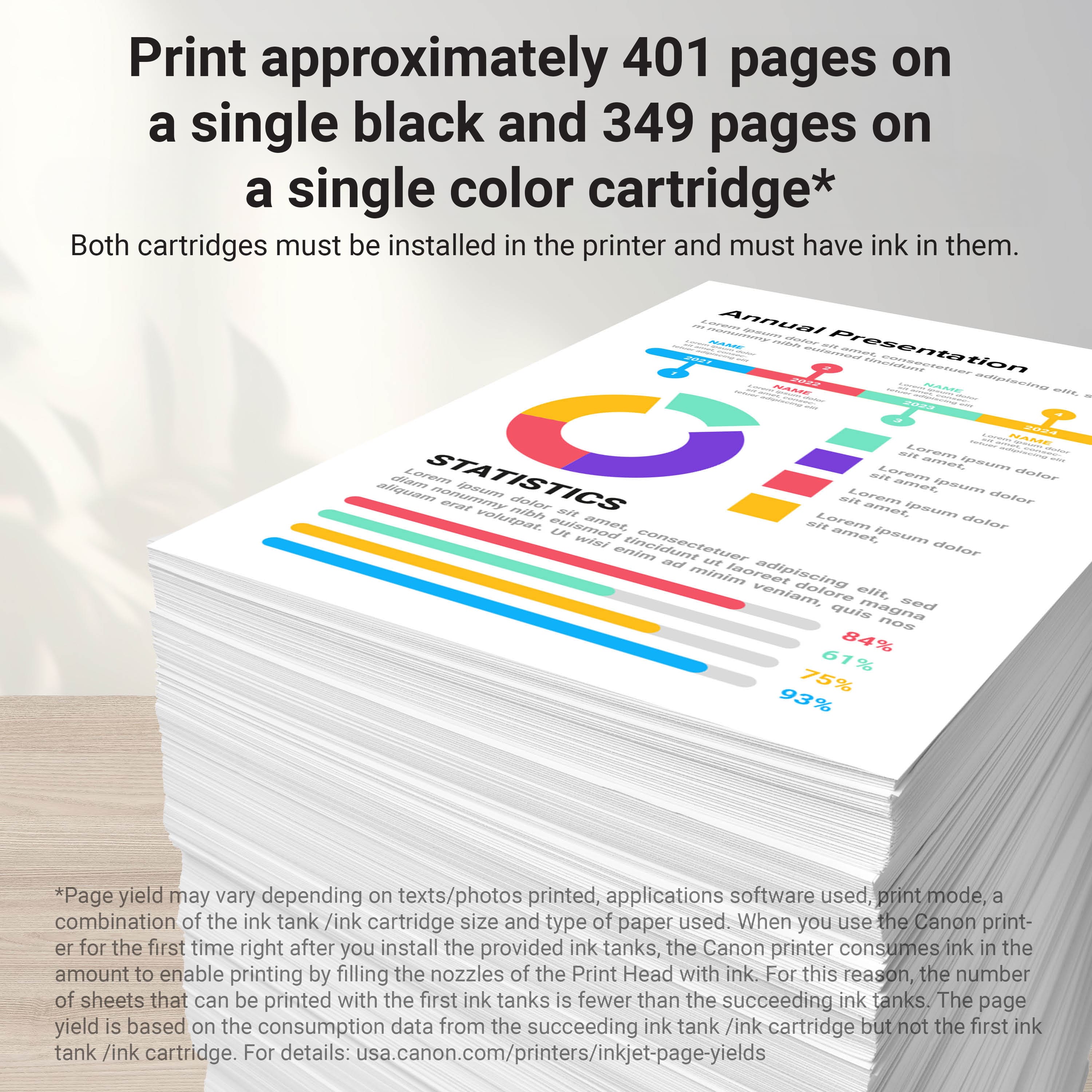 Print approximately 401 pages on a single black and 349 pages on a single color cartridge. Both cartridges must be installed in the printer and must have ink in them. Annual Presentation - Statistics are used to showcase the company's performance and growth over the past year. This presentation is an essential tool for communicating the company's achievements to stakeholders and employees. Lorem ipsum dolor sit amet, consectetur adipiscing elit. Sed quis magna nonummy aliquam. Sed quis magna nonummy aliquam. Sed quis magna nonummy aliquam. Sed quis magna nonummy aliquam. Sed quis magna nonummy aliquam. Sed quis magna nonummy aliquam. Sed quis magna nonummy aliquam. Sed quis magna nonummy aliquam. Sed quis magna nonummy aliquam. Sed quis magna nonummy aliquam. Sed quis magna nonummy aliquam. Sed quis magna nonummy aliquam. Sed quis magna nonummy aliquam. Sed quis magna nonummy aliquam. Sed quis magna nonummy aliquam. Sed quis magna nonummy aliquam. Sed quis magna nonummy aliquam. Sed quis magna nonummy aliquam. Sed quis magna nonummy aliquam. Sed quis magna nonummy aliquam. Sed quis magna nonummy aliquam. Sed quis magna nonummy aliquam. Sed quis magna nonummy aliquam. Sed quis magna nonummy aliquam. Sed quis magna nonummy aliquam. Sed quis magna nonummy aliquam. Sed quis magna nonummy aliquam. Sed quis magna nonummy aliquam. Sed quis magna nonummy aliquam. Sed quis magna nonummy aliquam. Sed quis magna nonummy aliquam. Sed quis magna nonummy aliquam. Sed quis magna nonummy aliquam. Sed quis magna nonummy aliquam. Sed quis magna nonummy aliquam. Sed quis magna nonummy aliquam. Sed quis magna nonummy aliquam