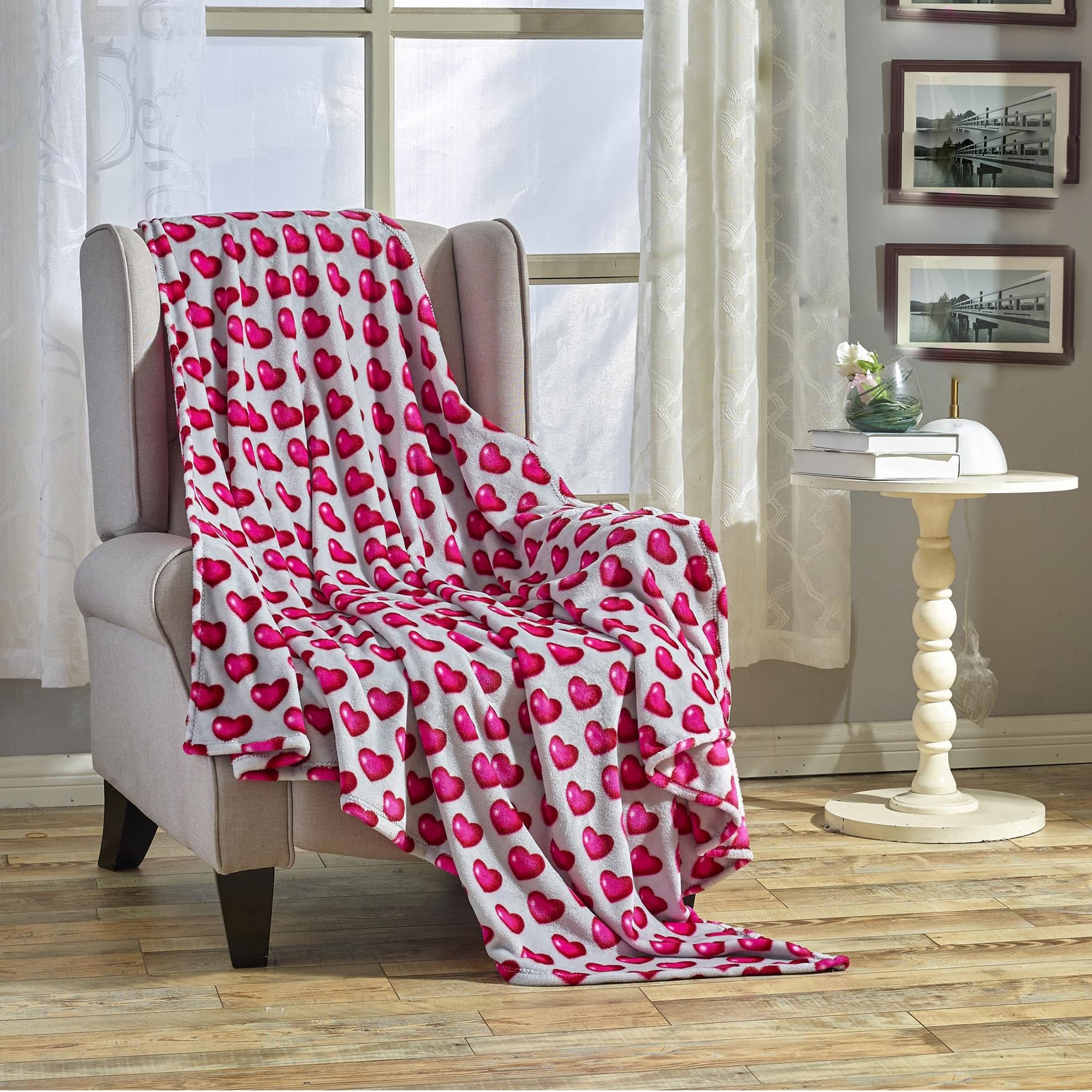 Noble House - Plazatex Juliette Micro plush Decorative All Season Color 50" X 60" Throw Blanket - Multi