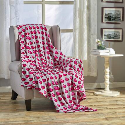 Front. Noble House - Plazatex Juliette Micro plush Decorative All Season Multi Color 50" X 60" Throw Blanket - Multi.
