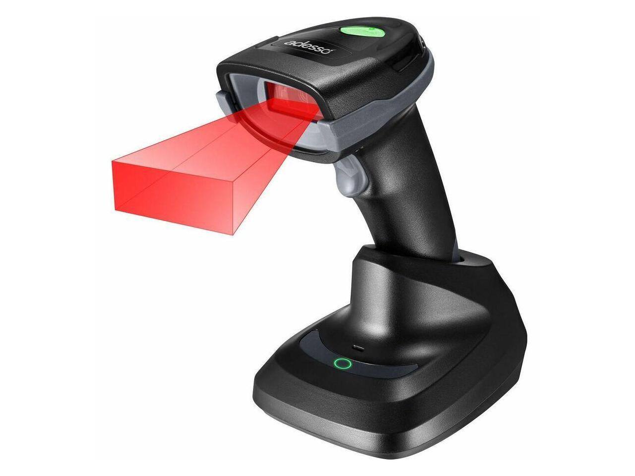 Alt View 4. Adesso - Adesso 2D Barcode Scanner - Wireless/Bluetooth/Wired - IP42 - Retail, Inventory - Black.