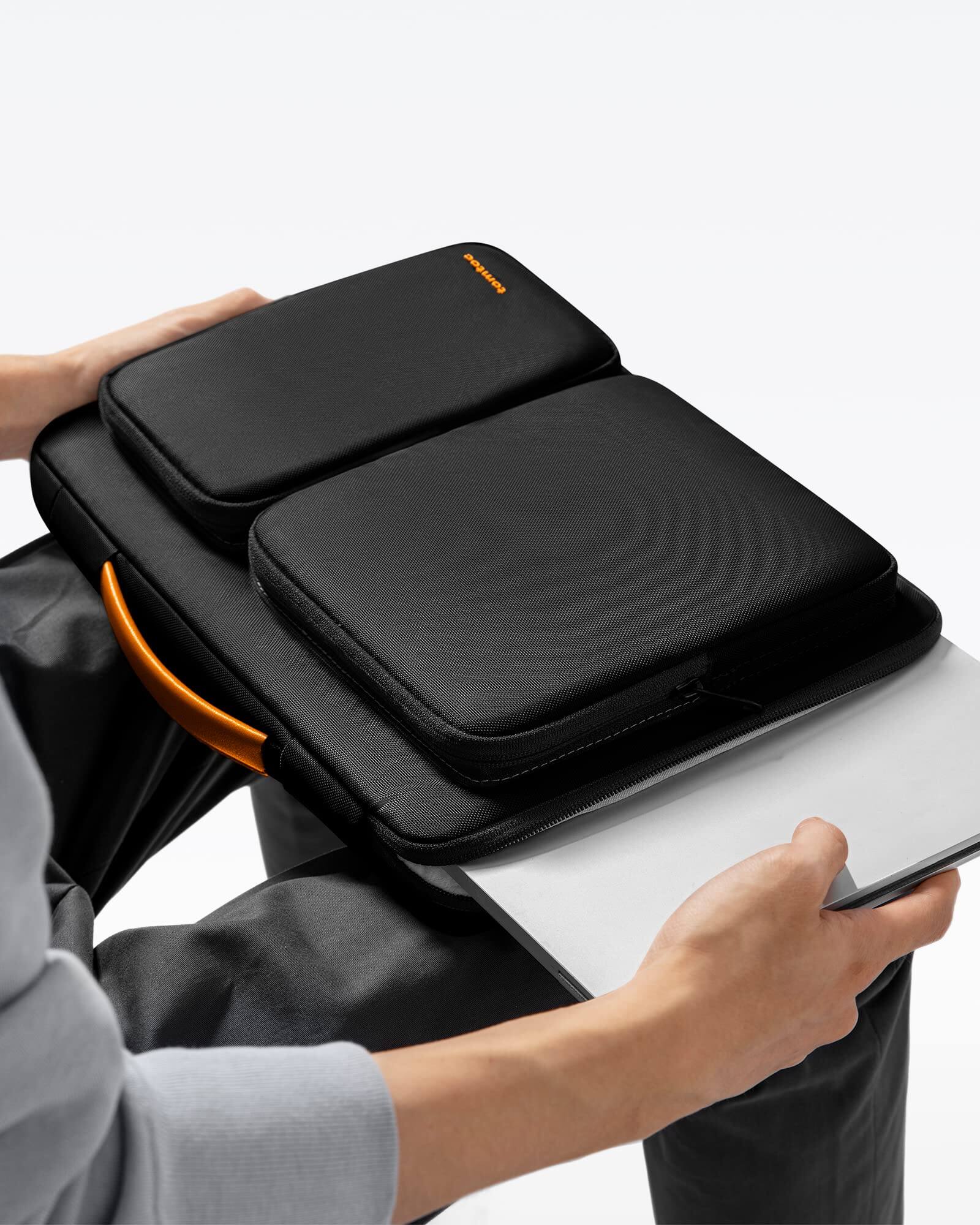 Alt View 5. tomtoc - Defender-A17 360° Protective Laptop Carrying Case Bag Sleeve for 15-inch MacBook Air(A3448)/Pro M5/M4/M3/M2 2026-2016 - Black.