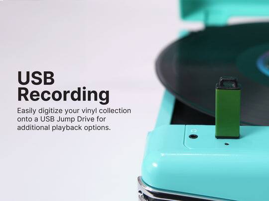 USB Recording

Easily digitize your vinyl collection onto a USB Jump Drive for additional playback options.