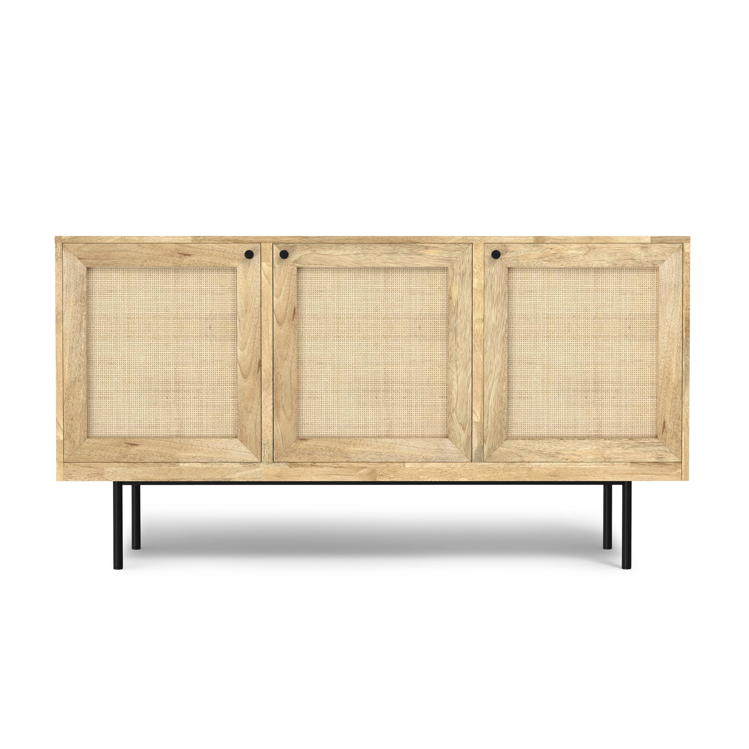 Left. Simpli Home - Reeves SOLID MANGO WOOD Sideboard Buffet in Natural - Natural.