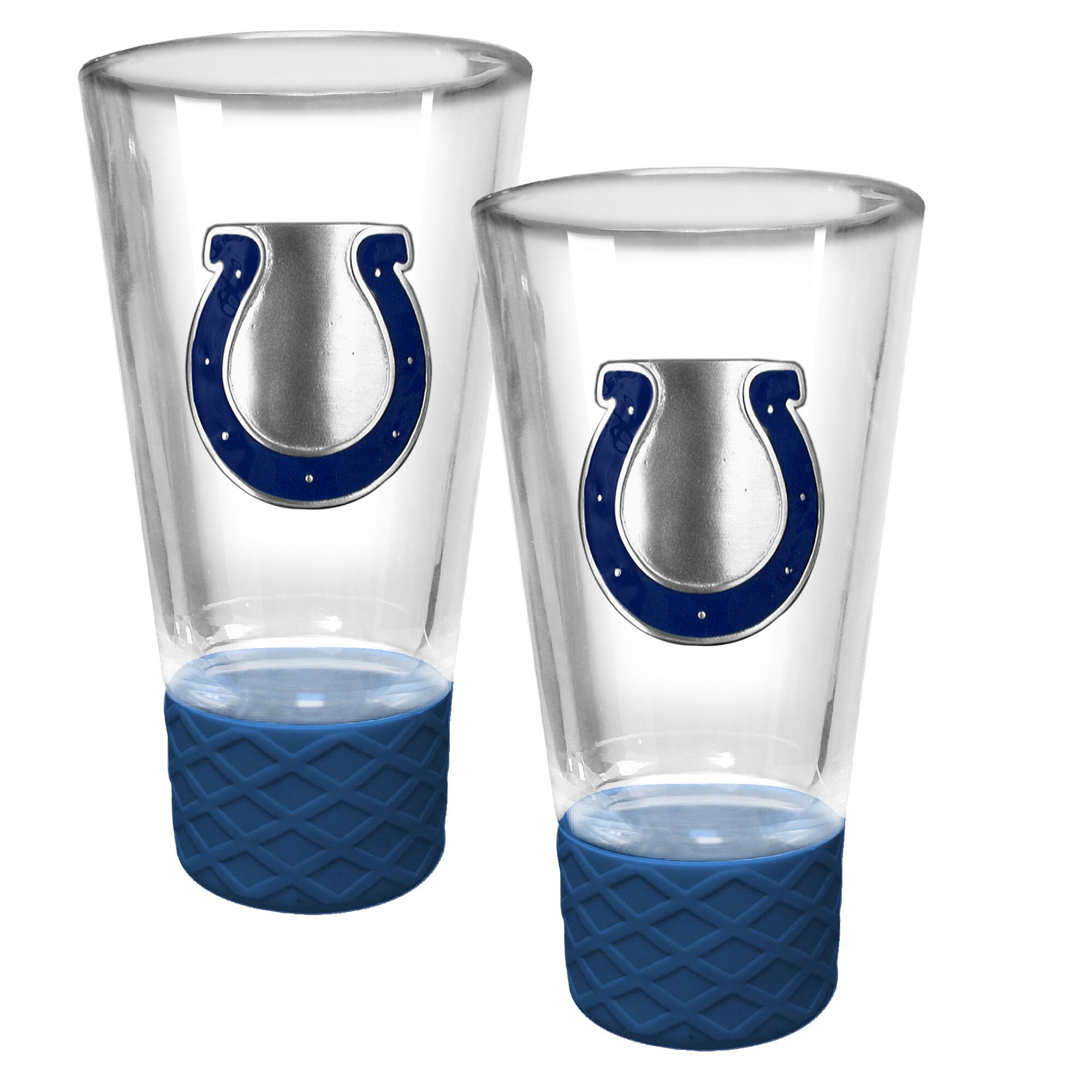 Great American Products - Indianapolis Colts 2-Pack 4oz. Cheer Shot Set with Silicone Grip - Blue