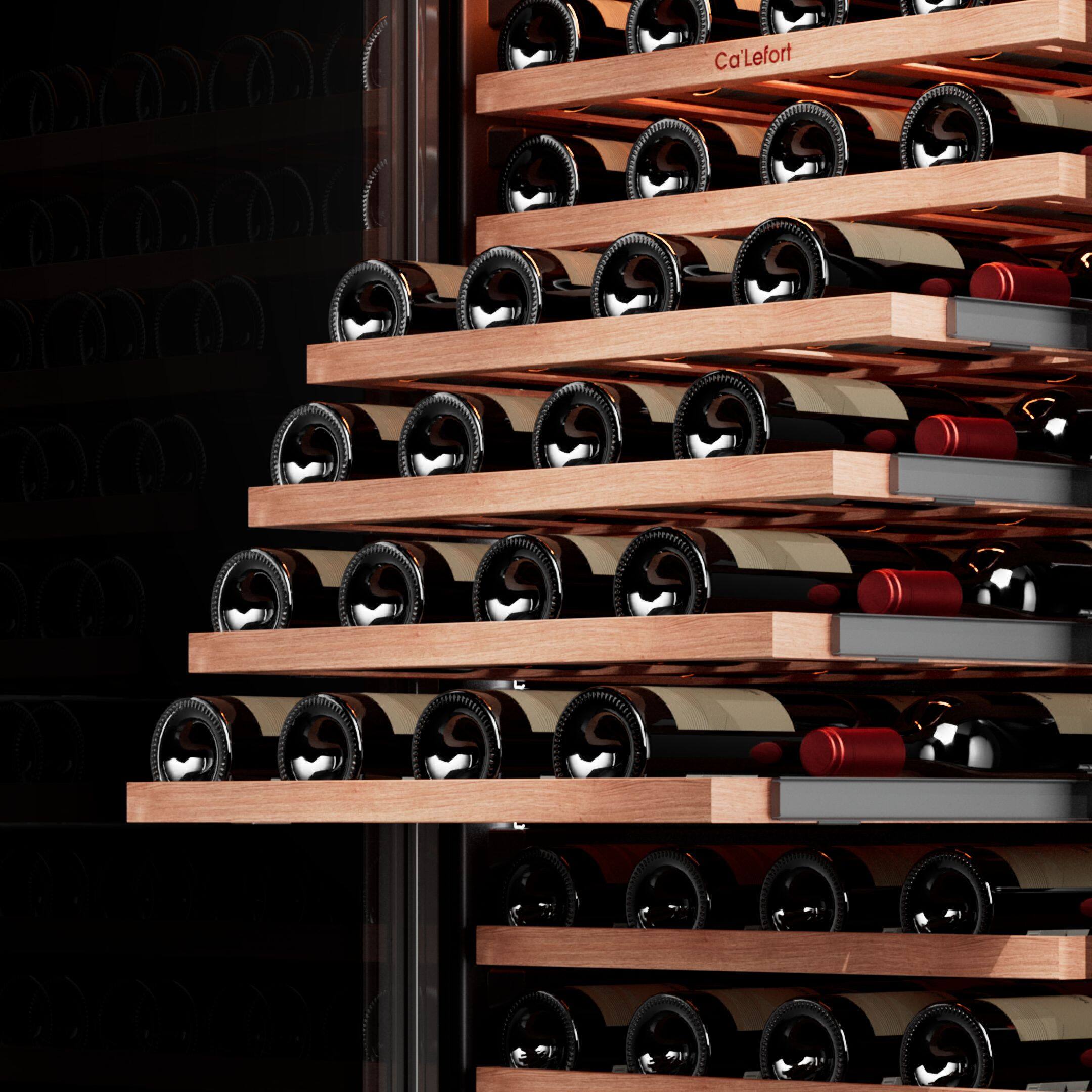 Alt View 6. Ca'Lefort - 24 inch 90-Bottle Wine Cooler Refrigerator Freestanding/Built-In   3-Color LED Lighting ，for Home, Bar & Office - stainless steel.