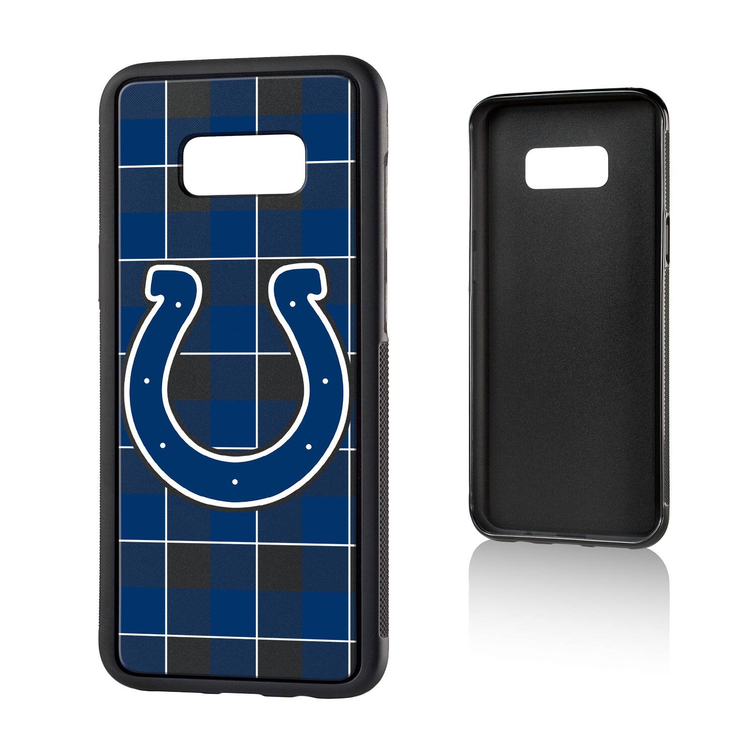Alt View 2. Keyscaper - Indianapolis Colts Galaxy Plaid Design Bump Case - S20 Plus - Multicolor.