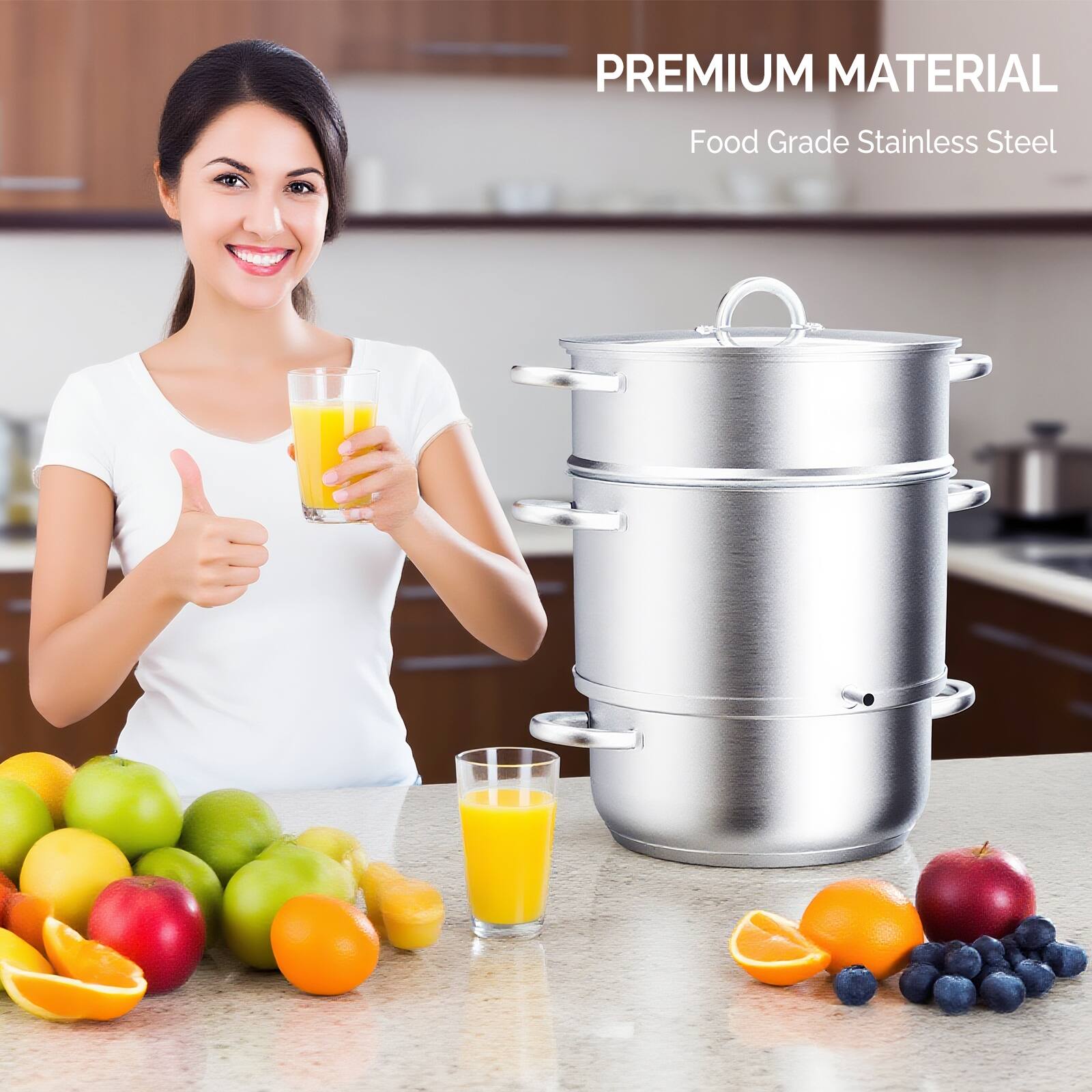 PREMIUM MATERIAL  
Food Grade Stainless Steel