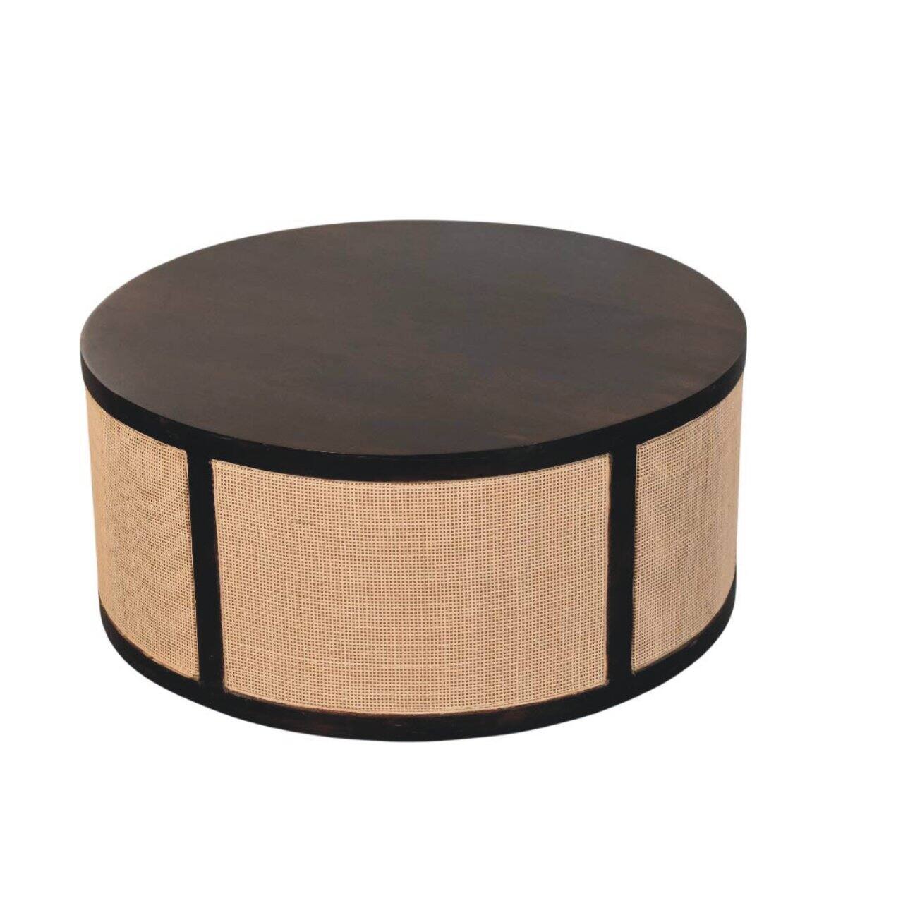 Angle. Artisan Furniture - Artisan Furniture Solid Wood Monaco Round Rattan Centerpiece - Brown.