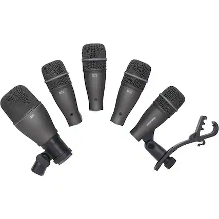 Front. Samson - DK700 Series Drum Microphone Kit (5-piece) - Black.