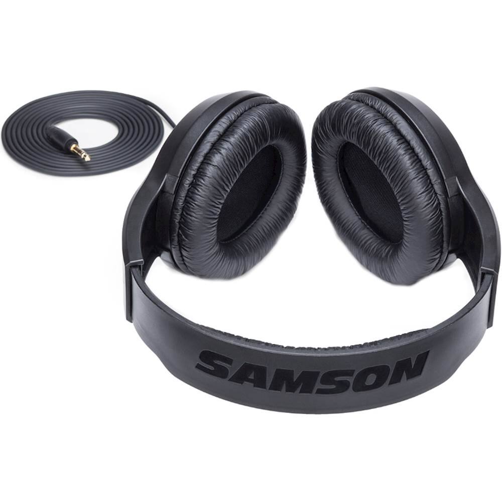 Alt View 12. Samson - SR Wired Over-the-Ear Headphones - Black.