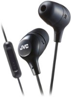 JVC - Wired Marshmallow earbuds with splitter - Black - Front_Zoom