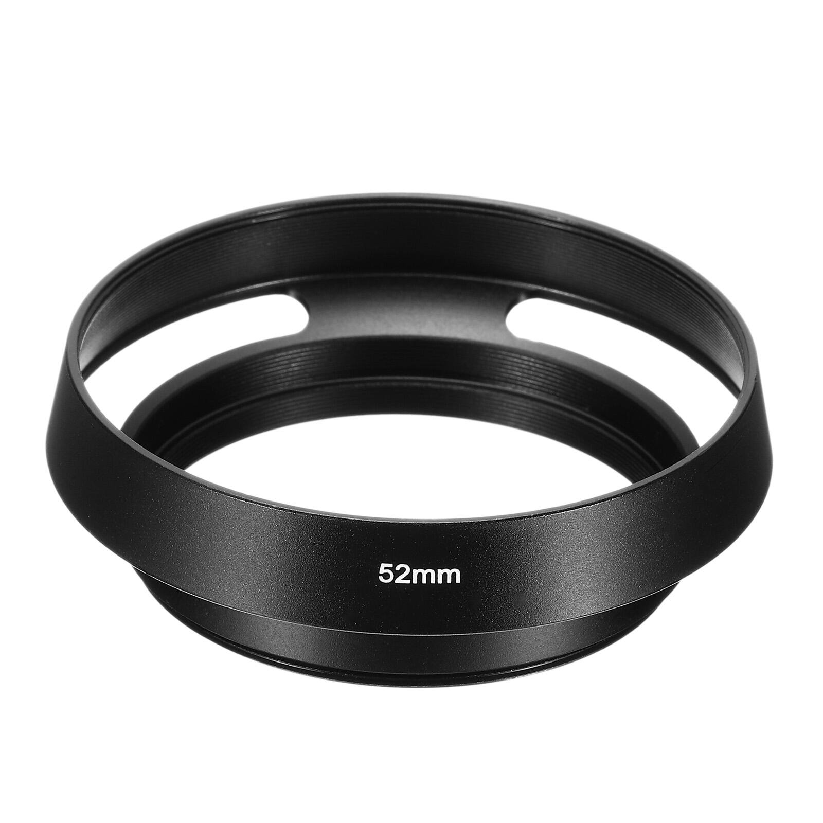 Front. Unique Bargains - 52mm Standard Vented Matte Hollow Lens Hood for Nikon/Fuji/Pentax/Leica - Black.