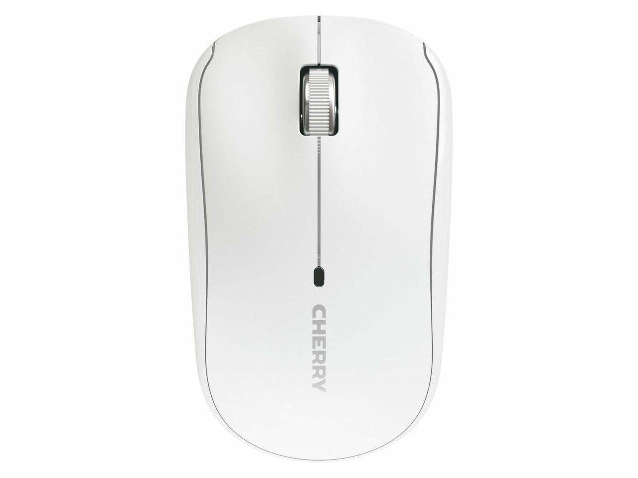 Alt View 3. CHERRY - CHERRY MW 2200 Compact Wireless Laptop Mouse - White, 3 Button, 1,300 dpi, Nano USB, Carrying Pouch - White.