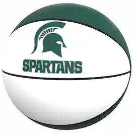 Logo Brands - Michigan State Spartans Official-Size Autograph Basketball - Multicolor