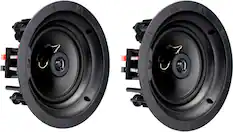 Front. Klipsch - 6-1/2" 140-Watt Passive 2-Way In-Ceiling Speaker (Pair) - White.