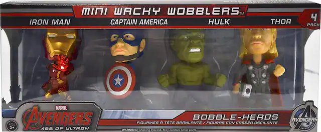 Front. Funko - Wacky Wobblers Marvel Avengers: Age of Ultron Mini Bobbleheads (4-Count) - Multi.