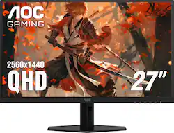 AOC - 27" Q27G40XMN Mini-LED, QHD, 180hz Gaming Monitor - Black - Front_Zoom