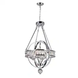 CWI Lighting - Arkansas 4 Light Chandelier With Finish - Chrome