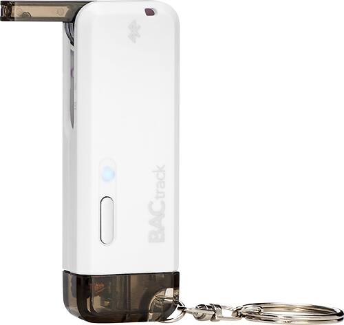 BACtrack - Vio Smartphone Keychain Breathalyzer for Apple® iPhone® and Most Android Devices - White - Angle