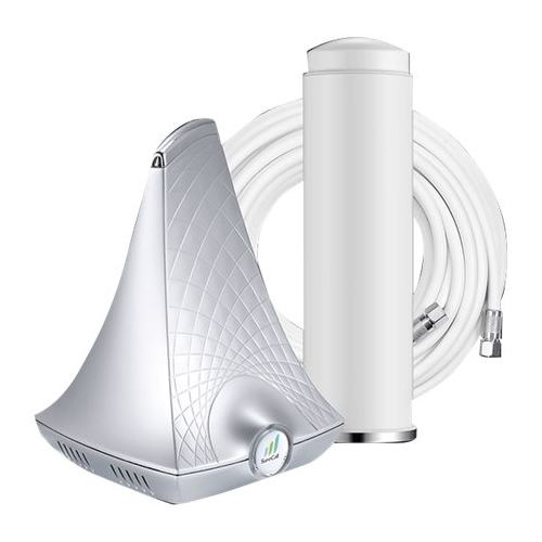 Angle View: SureCall - Flare 4G Cell Phone Signal Booster - Silver