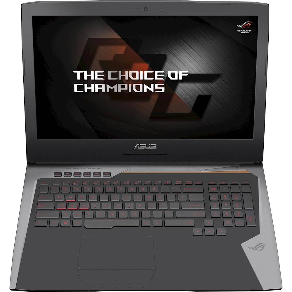 Asus - ROG G752VS 17.3" Laptop - Intel Core i7 - 16GB Memory - NVIDIA GeForce GTX 1070 - 512GB Solid State Drive + 1TB HDD - Gray - Larger Front