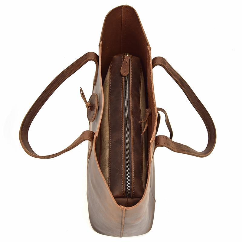 Alt View 8. Steel Horse Leather - The Taavi Tote | Handcrafted Leather Tote Bag - Brown.