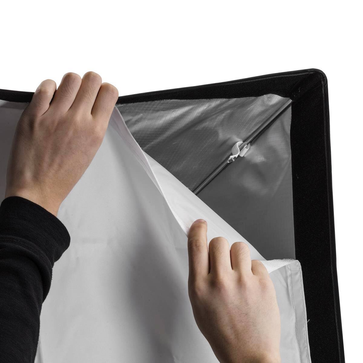 Alt View 4. Glow - Glow EZ Lock Inner and Outer Diffusion Fabrics for EZ Lock 16x48" Softbox.