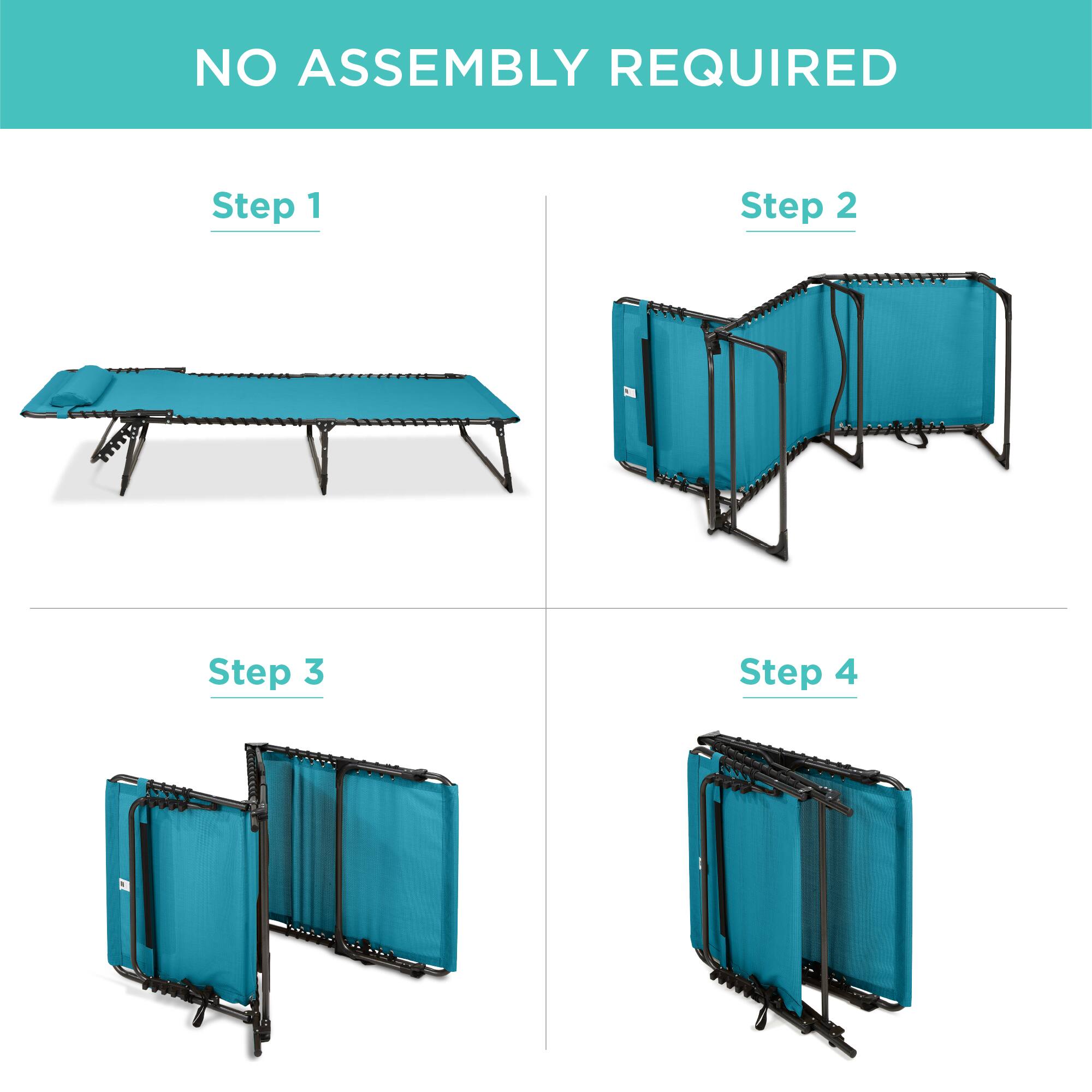 NO ASSEMBLY REQUIRED

Step 1

Step 2

Step 3

Step 4