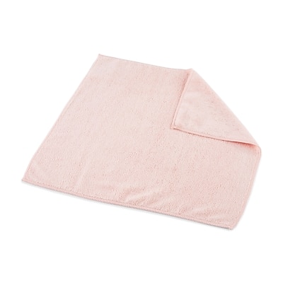 Front. Coastwide Professional - Coastwide Professional™ Microfiber Cloths, 16" x 16", Pink, 12/Pack (CW57317) - Pink.