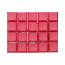 Unique Bargains - 20pcs PBT Keycap Set, Colorful Mechanical Numeric Keypads Portable Blank Keycaps for Office Gaming DIY - Red